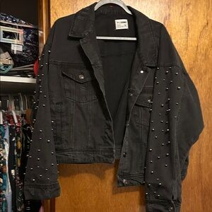 Cisono denim collected beaded denim jacket